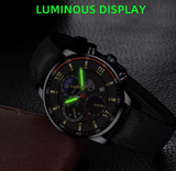 Men's 2‑Piece Quartz Watch Set – Business & Casual, Luminous