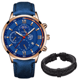Men's 2‑Piece Quartz Watch Set – Business & Casual, Luminous