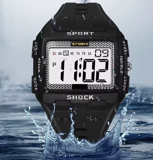 SYNOKE Men's Digital Sports Watch, Waterproof, Night Glow