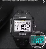 SYNOKE Men's Digital Sports Watch, Waterproof, Night Glow