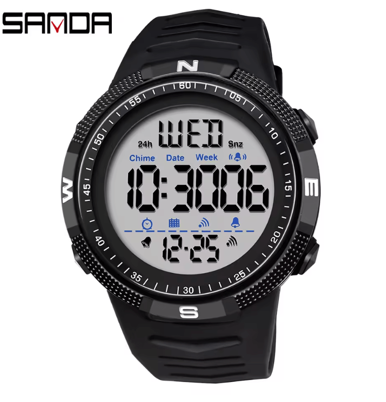 Sanda Military Digital Sport Watch – Shockproof, Waterproof