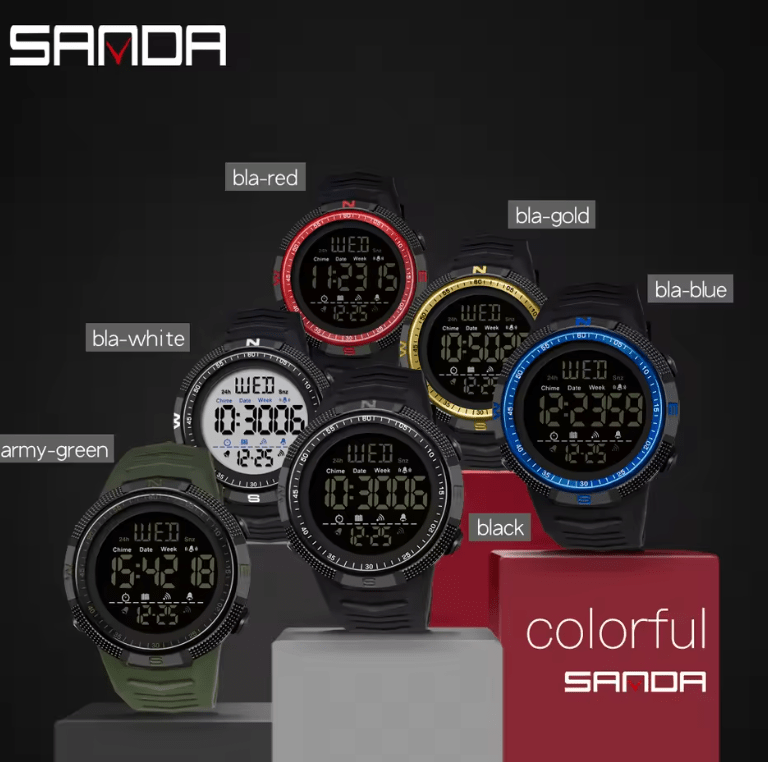 Sanda Military Digital Sport Watch – Shockproof, Waterproof