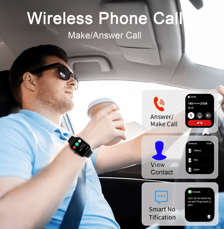 LAXASFIT H9 Smartwatch with Bluetooth Calls & Custom Faces