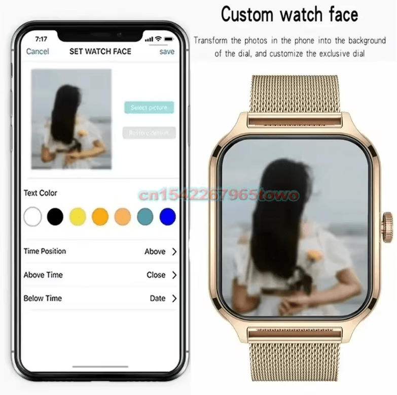 Smartwatch 1.83'' HD Display, Call & Message Alerts (Android/iOS)