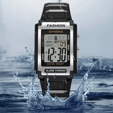 SYNOKE Men's Rectangular Digital Sports Watch, 50M Waterproof