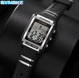 SYNOKE Men's Rectangular Digital Sports Watch, 50M Waterproof