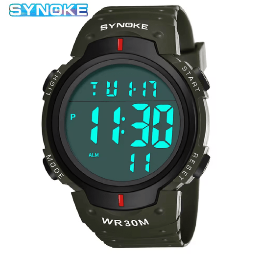 SYNOKE 30M Waterproof Digital Sports Watch for Men