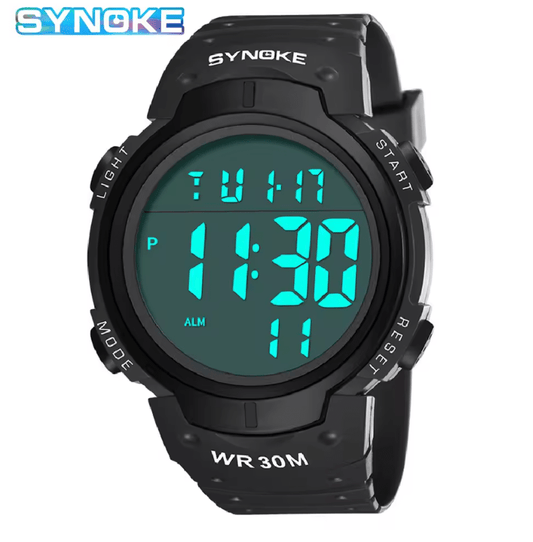 SYNOKE 30M Waterproof Digital Sports Watch for Men