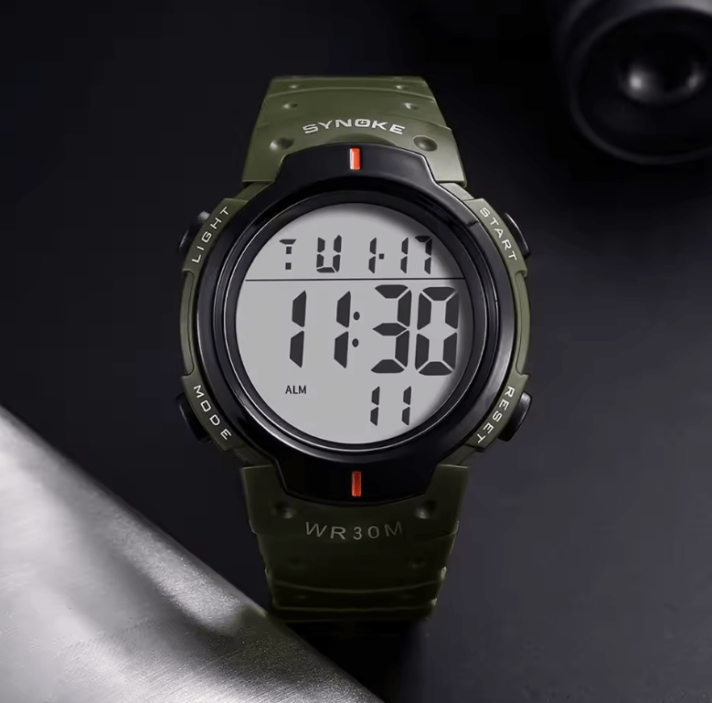 SYNOKE 30M Waterproof Digital Sports Watch for Men