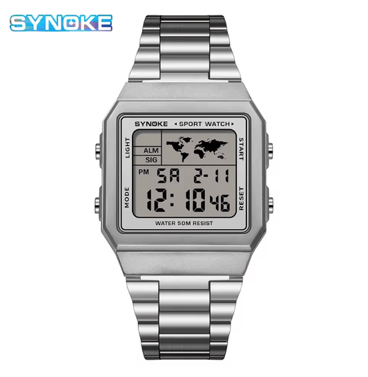 SYNOKE Men's Digital Chrono Watch, 5 Bar Water Resistant