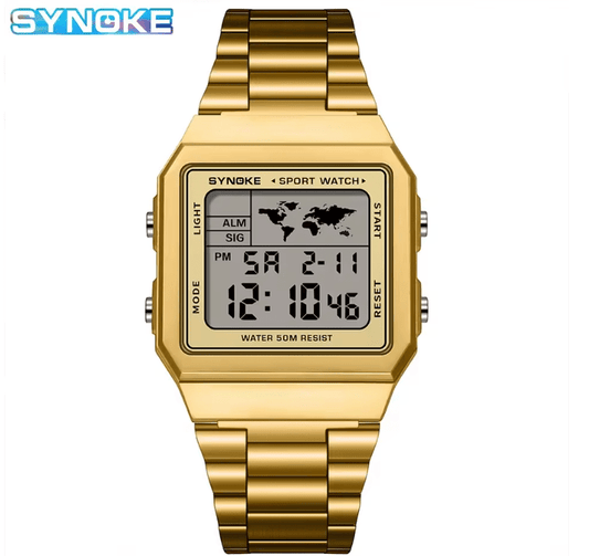 SYNOKE Men's Digital Chrono Watch, 5 Bar Water Resistant