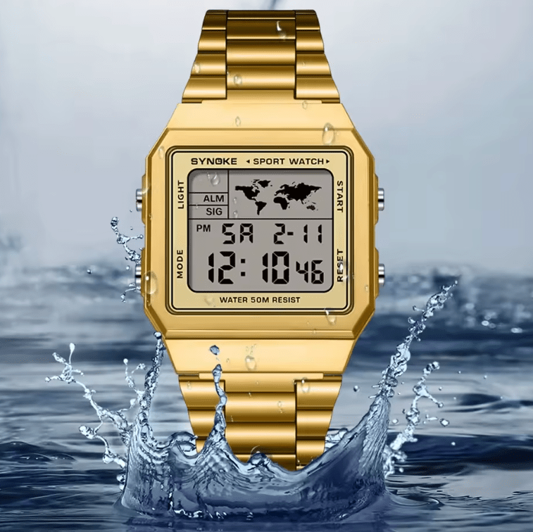 SYNOKE Men's Digital Chrono Watch, 5 Bar Water Resistant