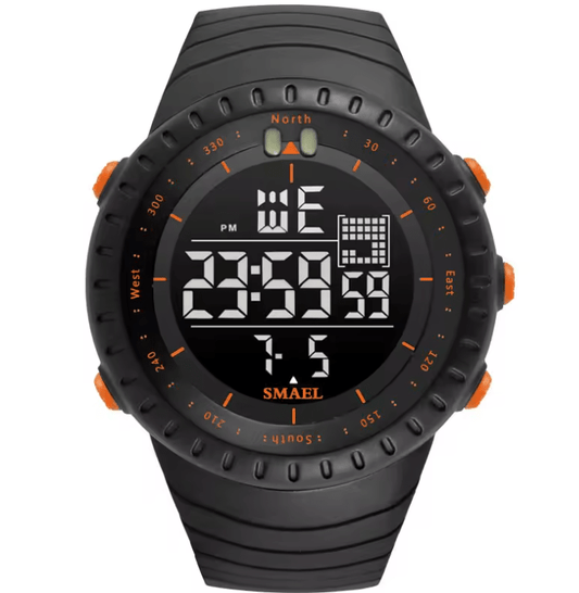 SMAEL Men's Sports Digital Watch, Big LED Dial, Alarm
