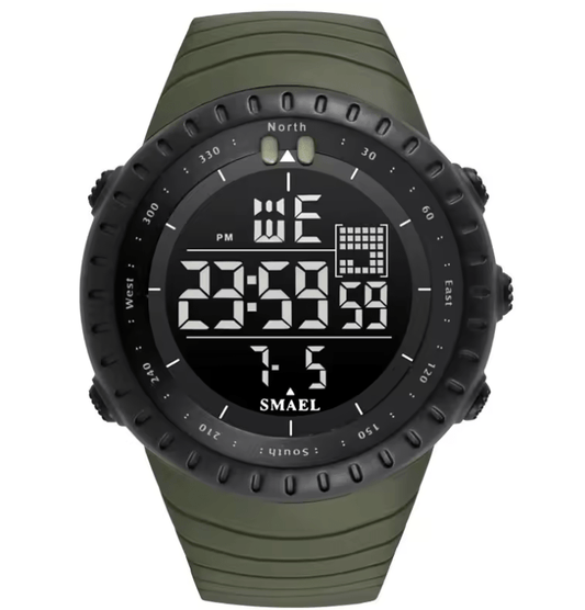 SMAEL Men's Sports Digital Watch, Big LED Dial, Alarm