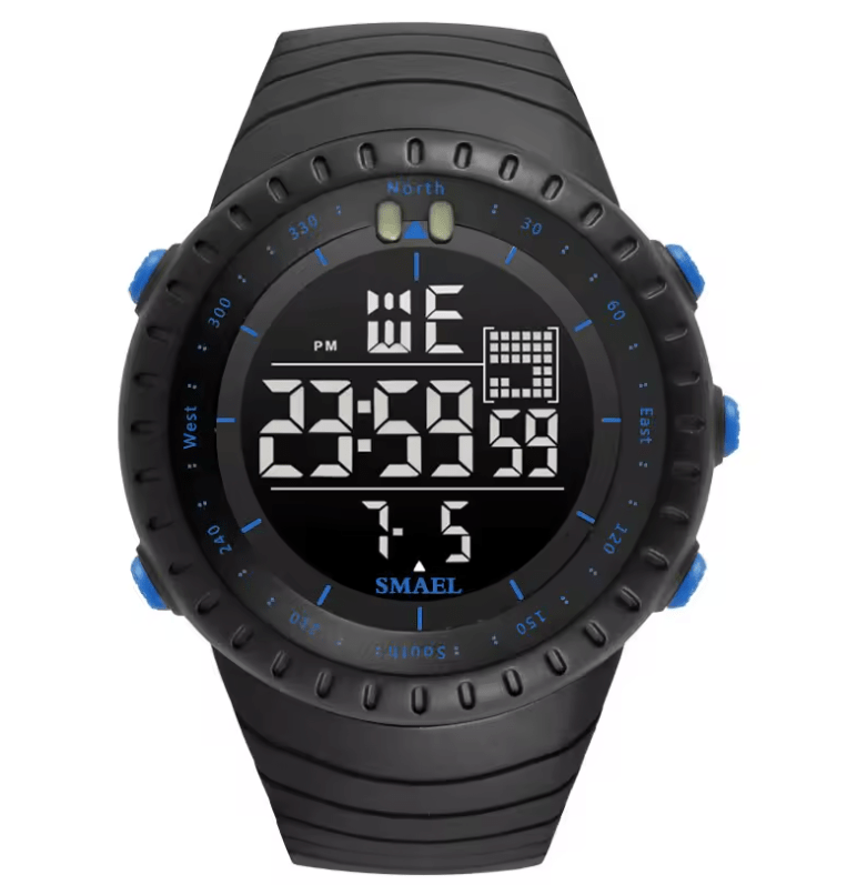 SMAEL Men's Sports Digital Watch, Big LED Dial, Alarm