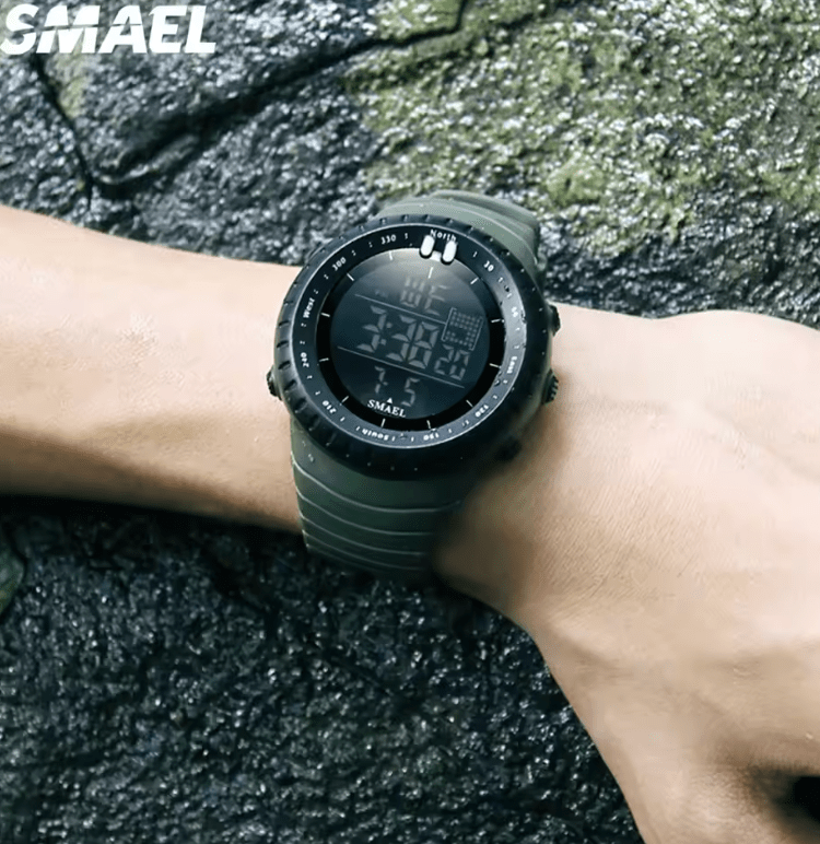 SMAEL Men's Sports Digital Watch, Big LED Dial, Alarm