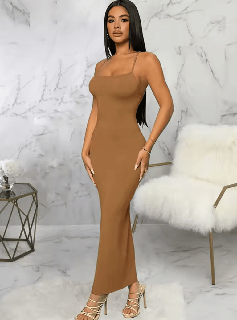 New Summer Sexy Backless Bodycon Dress – Sleeveless Strap Streetwear for Women