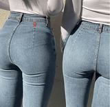 2025 Spring/Summer Women’s High Waist Skinny Jeans | Slim Lifting Denim Pants