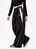 Y2K Wide Leg Cargo Pants for Women | Casual Loose Drawstring Trousers