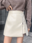 Trendy High-Waisted PU Leather Short Skirt - Autumn & Winter Korean Style