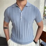 Men’s Short-Sleeved Polo Shirt - Lapel Collar, Business Casual, Plus Size