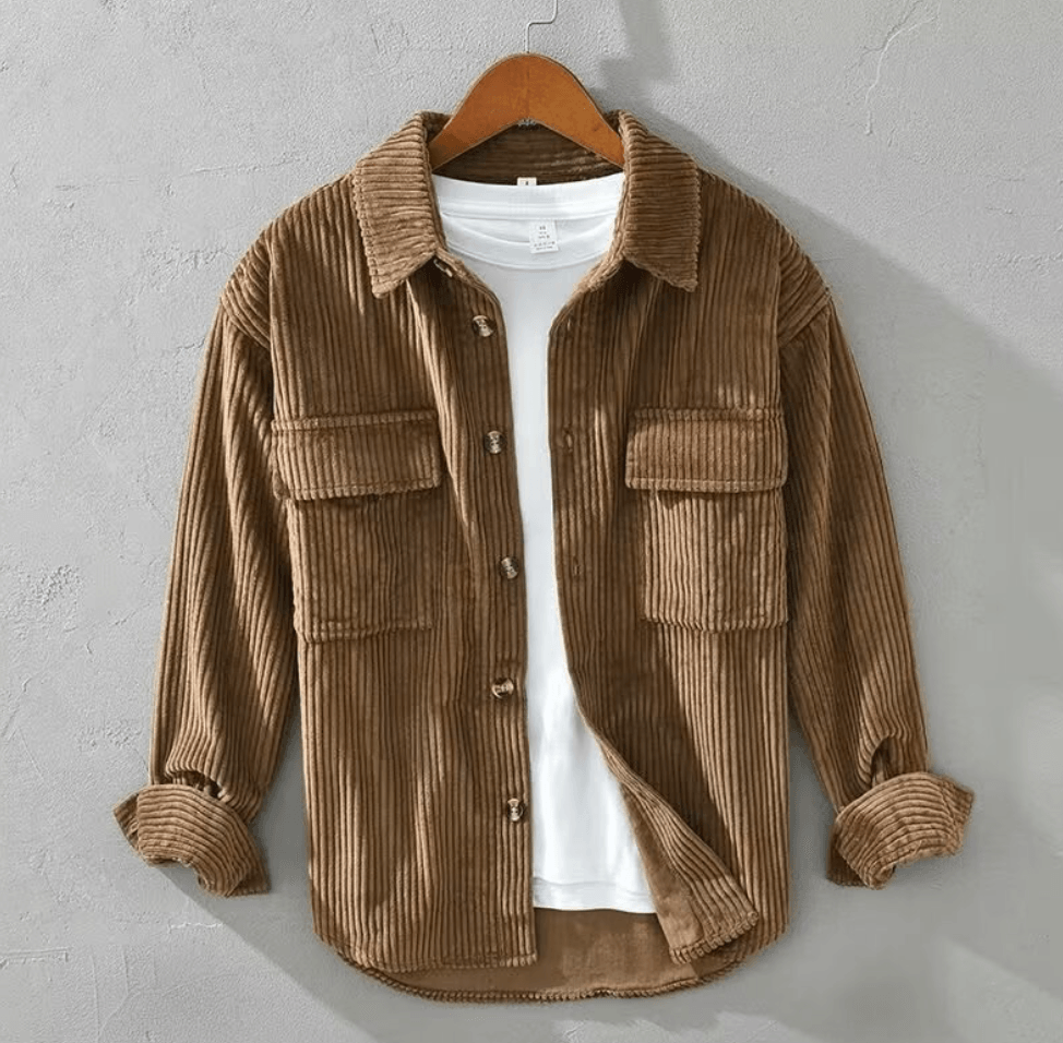 Men’s High-End Corduroy Shirt for Spring and Autumn