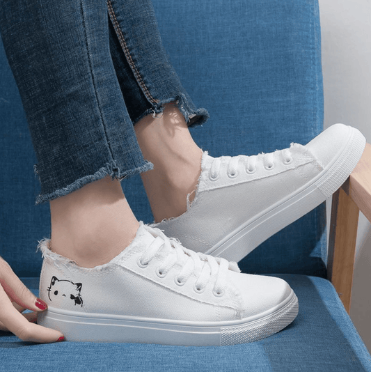 Women’s Canvas Shoes – Breathable & Versatile Casual White Shoes for Spring