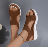 Women’s Mesh Fish Platform Sandals - Open-Toe Wedge Summer Shoes