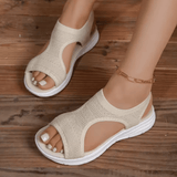 Women’s Mesh Fish Platform Sandals - Open-Toe Wedge Summer Shoes