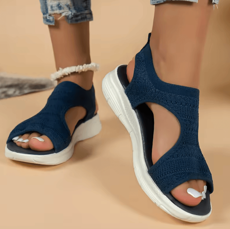 Women’s Mesh Fish Platform Sandals - Open-Toe Wedge Summer Shoes