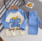 🦊 Cute Cartoon Animal Pajama Set for Baby Boys & Girls – Warm T-Shirt & Pants for Autumn