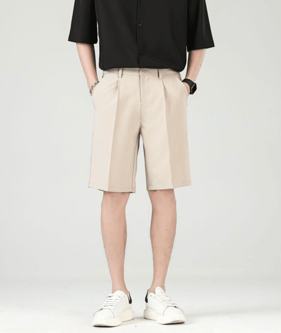 🔥 Fashion Summer Ice Silk Suit Shorts for Men – Cool & Stylish