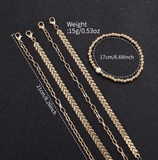 6PCS Women’s Fashion Watch & Bracelet Set – Gold Stainless Steel Quartz Wristwatch with Matching Elegant Bracelets – Luxury Jewelry Set for Ladies, Girls, Gifts