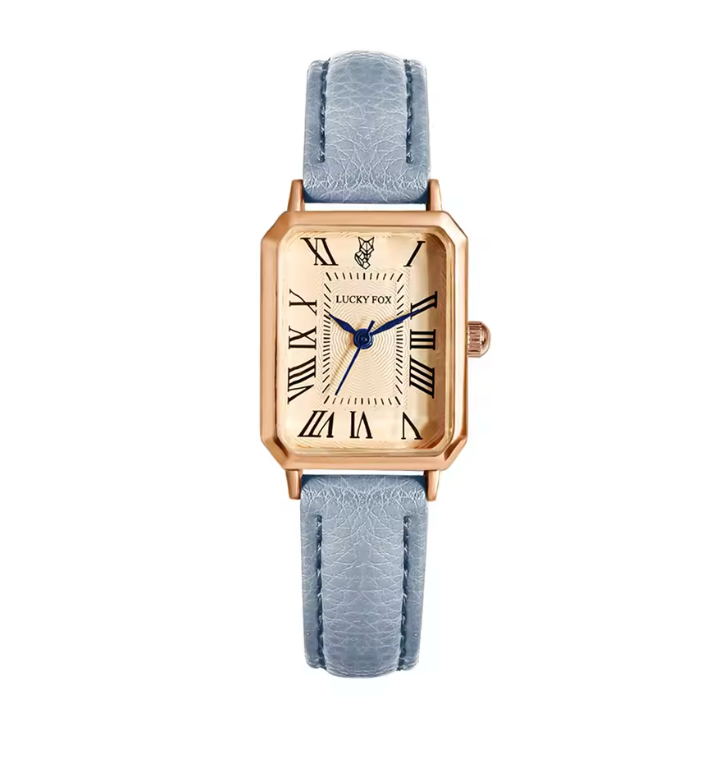 Retro Digital Dial Women’s Quartz Watch – Square Face Casual Leather Strap Wristwatch – Vintage Fashion Clock for Girls & Ladies Gift
