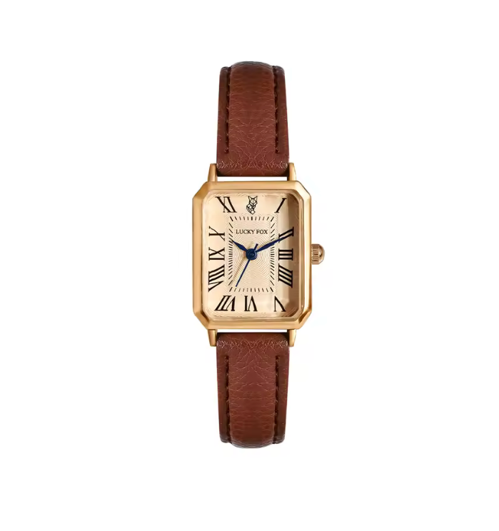Retro Digital Dial Women’s Quartz Watch – Square Face Casual Leather Strap Wristwatch – Vintage Fashion Clock for Girls & Ladies Gift