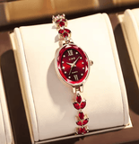 Women’s Light Luxury Diamond Watch – Waterproof Oval Quartz Bracelet Wristwatch – Elegant Fashion Timepiece for Ladies
