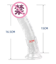 Big Crystal Clear Dildo – Realistic Transparent Penis with Suction Cup, Huge Jelly Dildo for Vaginal & Anal Play, Adult Sex Toy for Women and Couples