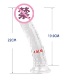 Big Crystal Clear Dildo – Realistic Transparent Penis with Suction Cup, Huge Jelly Dildo for Vaginal & Anal Play, Adult Sex Toy for Women and Couples