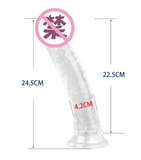 Big Crystal Clear Dildo – Realistic Transparent Penis with Suction Cup, Huge Jelly Dildo for Vaginal & Anal Play, Adult Sex Toy for Women and Couples