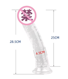 Big Crystal Clear Dildo – Realistic Transparent Penis with Suction Cup, Huge Jelly Dildo for Vaginal & Anal Play, Adult Sex Toy for Women and Couples