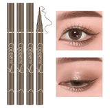Waterproof Liquid Eyeliner Pen – Ultra-Fine Tip, Quick Dry, Long-Lasting Matte Black/Brown – Smudge-Proof Eye Makeup for Precise Liner & Lying Silkworm Effect