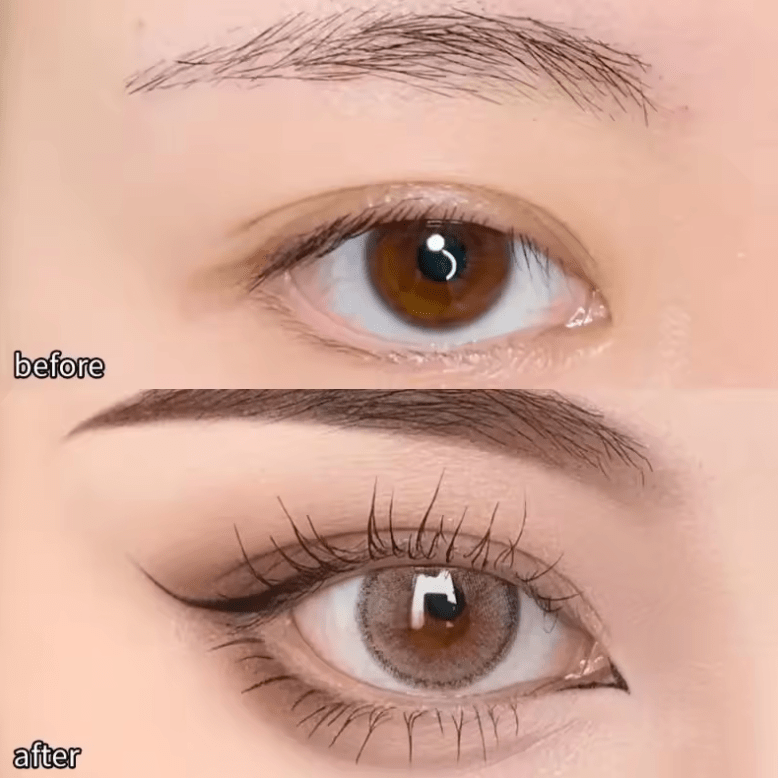 Waterproof Liquid Eyeliner Pen – Ultra-Fine Tip, Quick Dry, Long-Lasting Matte Black/Brown – Smudge-Proof Eye Makeup for Precise Liner & Lying Silkworm Effect