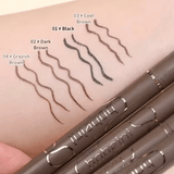 Waterproof Liquid Eyeliner Pen – Ultra-Fine Tip, Quick Dry, Long-Lasting Matte Black/Brown – Smudge-Proof Eye Makeup for Precise Liner & Lying Silkworm Effect