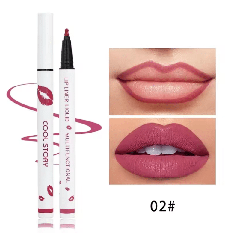 Matte Liquid Lip Liner Pencil – Long-Lasting, Quick-Dry, Smudge-Proof Lipstick Pen – Soft, Natural Lip Definer for Precise, Full-Day Wear