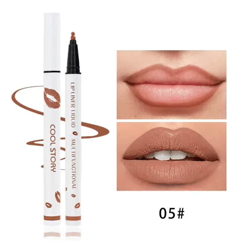Matte Liquid Lip Liner Pencil – Long-Lasting, Quick-Dry, Smudge-Proof Lipstick Pen – Soft, Natural Lip Definer for Precise, Full-Day Wear