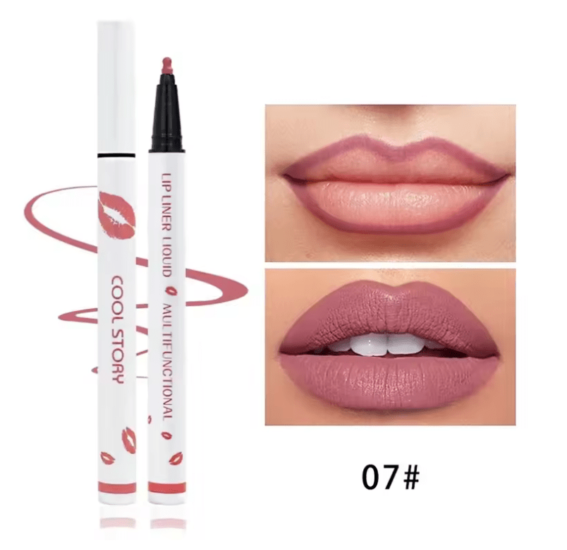 Matte Liquid Lip Liner Pencil – Long-Lasting, Quick-Dry, Smudge-Proof Lipstick Pen – Soft, Natural Lip Definer for Precise, Full-Day Wear