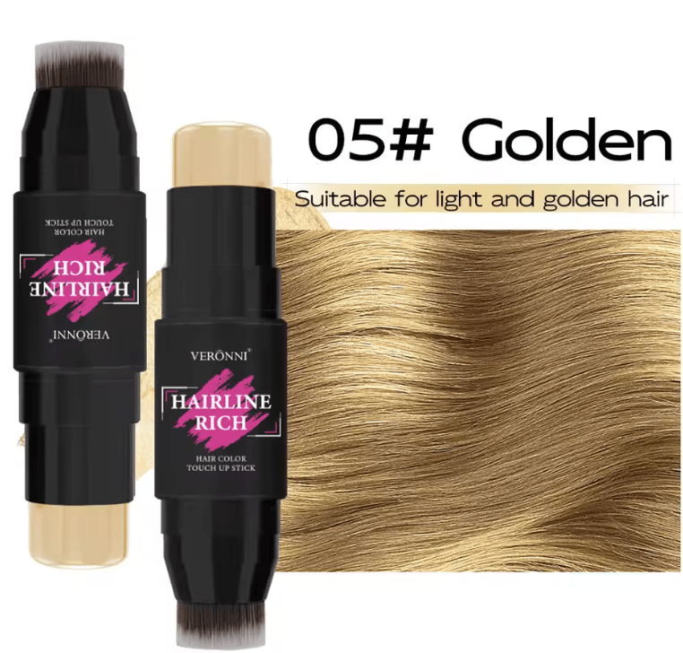 2-in-1 Hairline Filling Cream Stick with Built-In Brush – Waterproof Matte Hair Concealer for Gray Roots & Thinning Hair Coverage