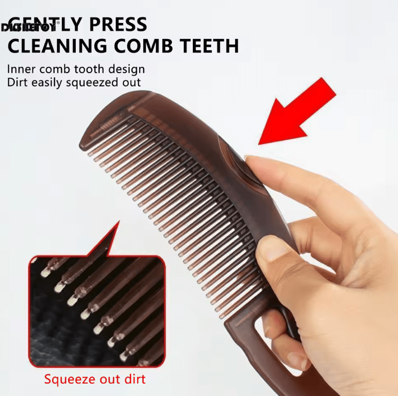 Self-Cleaning Hair Comb – Anti-Static Scalp Massage Comb for Men & Women – Hair Styling Tool for Healthier Scalp & Easy Detangling