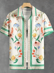 Men’s Summer Casual Hawaiian Shirt – Loose Fit Short Sleeve Button-Down, Lightweight & Breathable Tropical Beach Shirt for Men