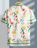 Men’s Summer Casual Hawaiian Shirt – Loose Fit Short Sleeve Button-Down, Lightweight & Breathable Tropical Beach Shirt for Men